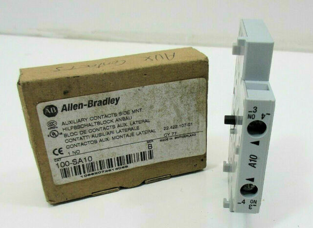  ALLEN BRADLEY 100-SA10 10 AMP AUXILIARY CONTACT 