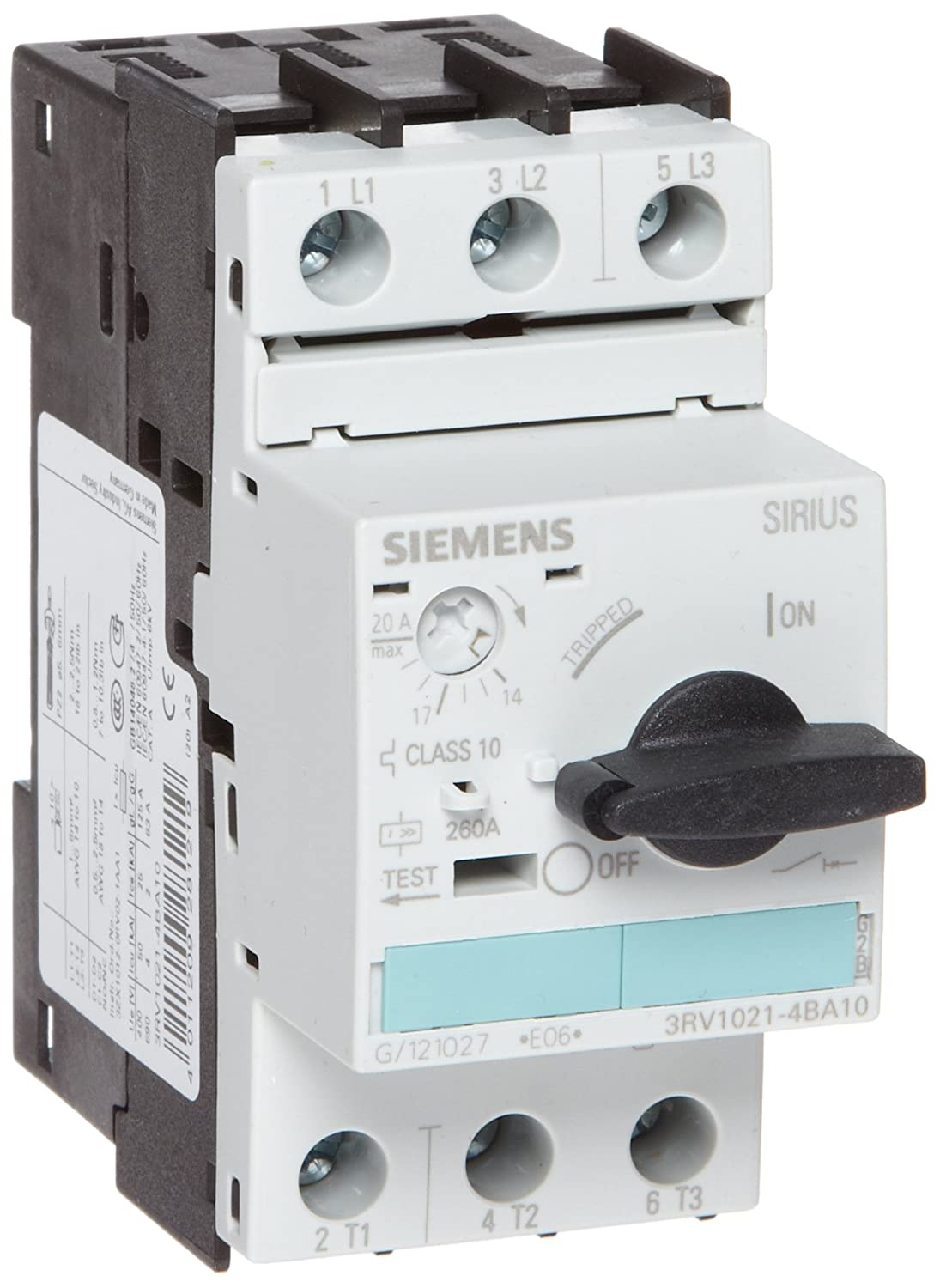SIEMENS 3RV1021-4BA10 14-20AMP CIRCUIT BREAKER 