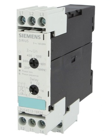 SIEMENS 3UG4513-1BR20 3PHASE RELAY VOLTAGE PHASE MONITOR