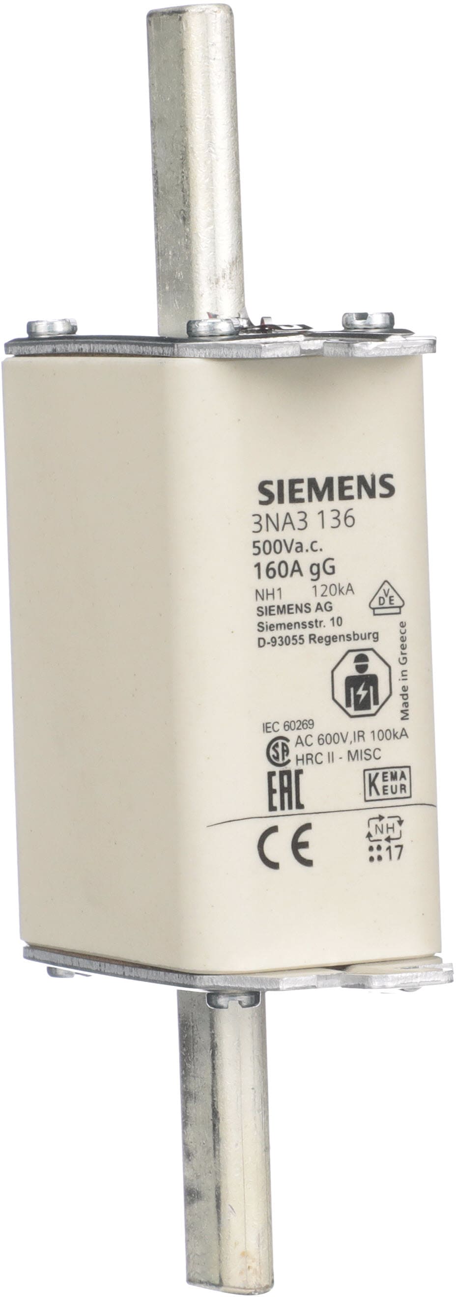  SIEMENS 3NA3136 160 AMP FUSE LINK 