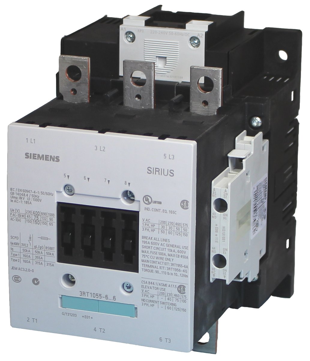 SIEMENS 3RT1055-6AP36 150 AMP CONTACTOR