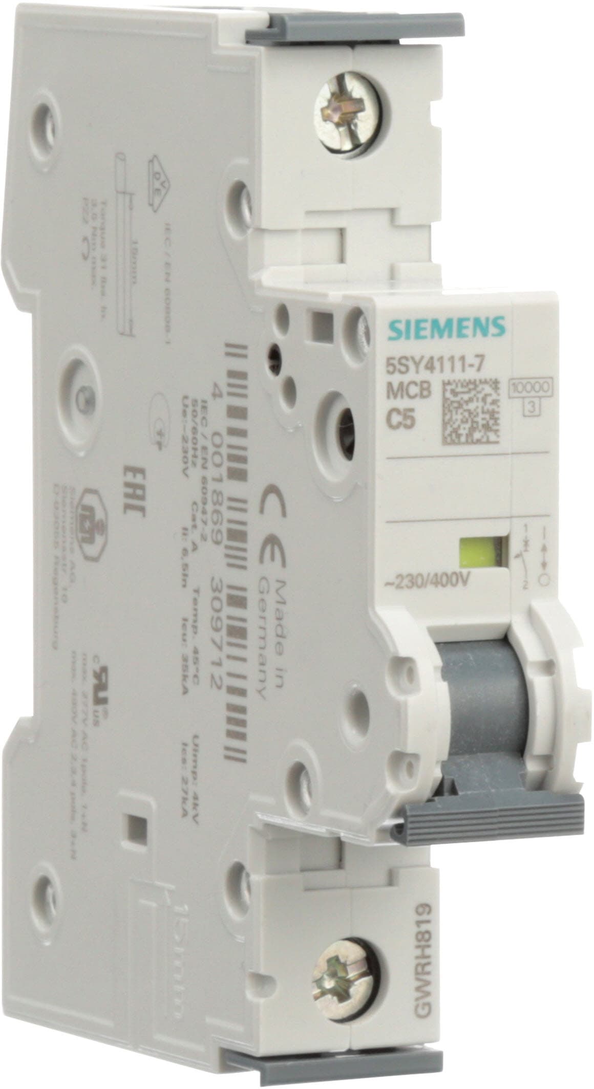 SIEMENS 5SY4111-7 5AMP CIRCUIT BREAKER 