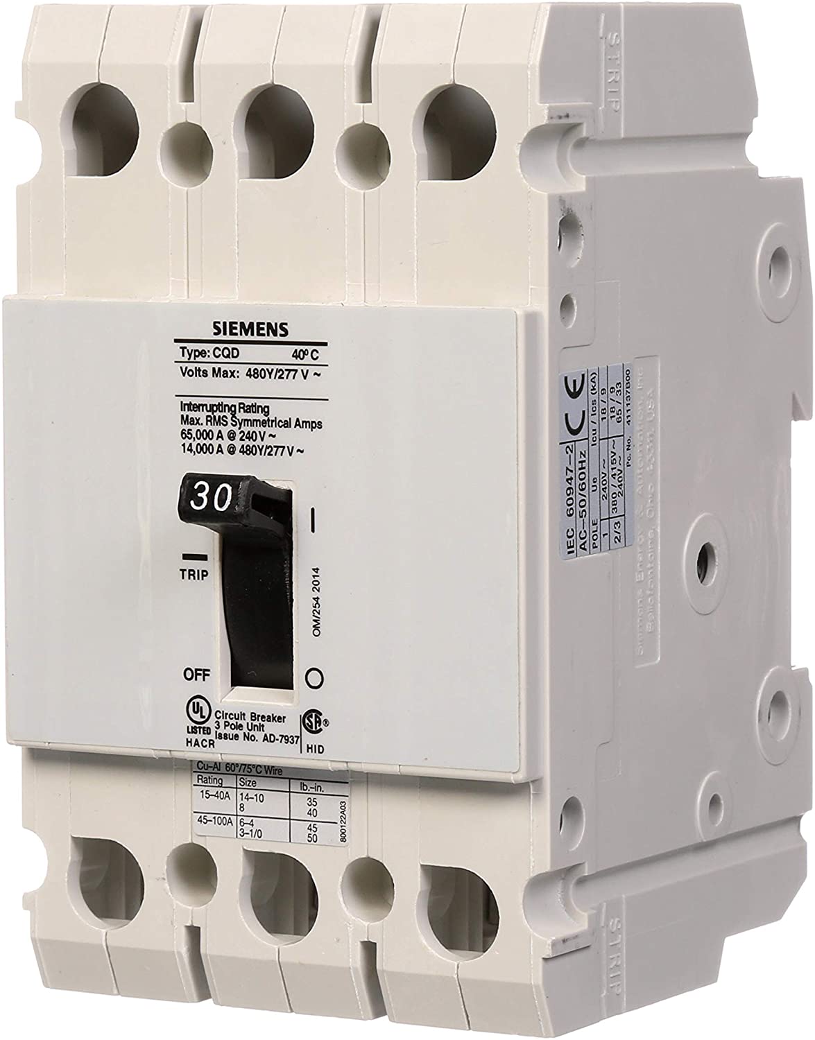 SIEMENS CQD330 30AMP CIRCUIT BREAKER 