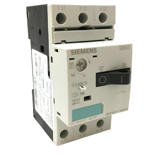 SIEMENS 3RV1011-1KA10 9-12 AMP CIRCUIT BREAKER 
