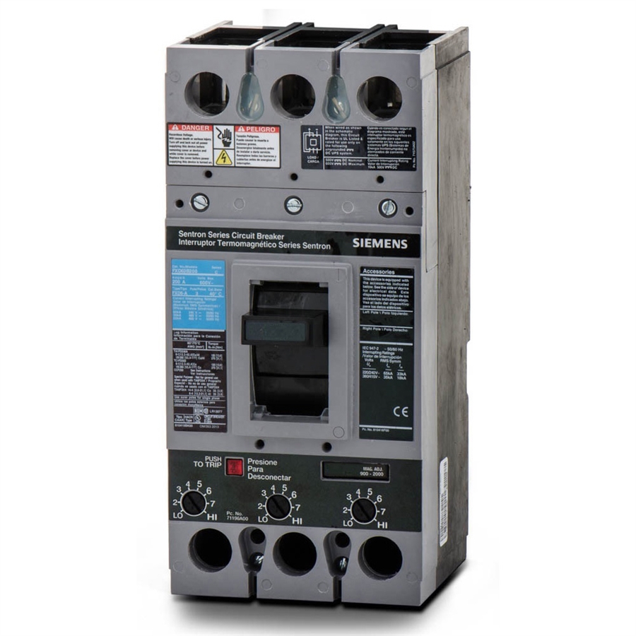 SIEMENS FXD63B200 200 AMP CIRCUIT BREAKER  