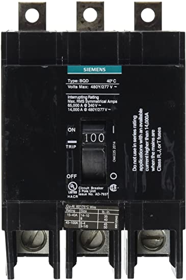 SIEMENS BQD3100 100AMP CIRCUIT BREAKER 
