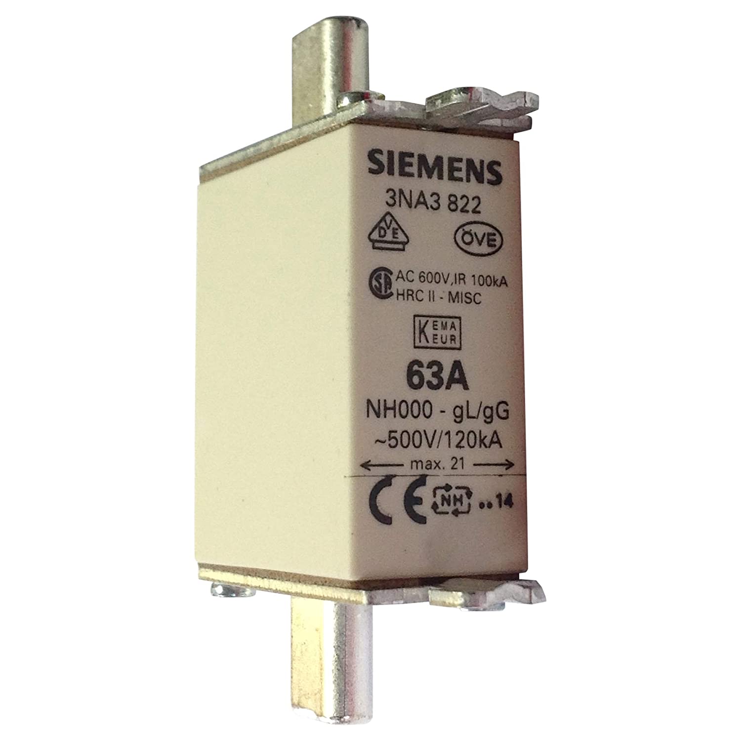 SIEMENS 3NA3822 63 AMP FUSE LINK