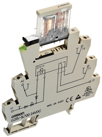 OMRON G2RV-SL700-24VDC 6 AMP POWER RELAY
