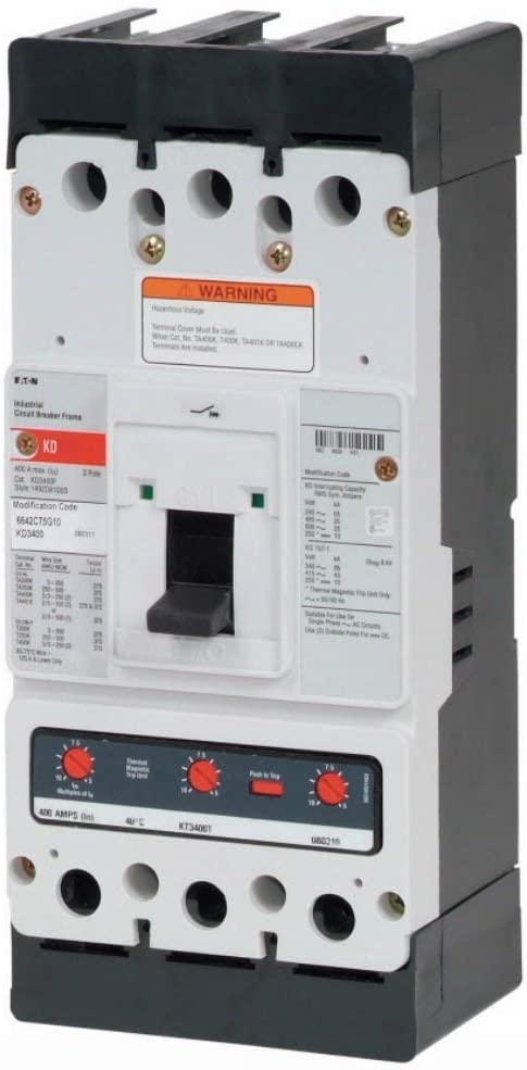 EATON CORPORATION CUTLER HAMMER KD3400 CIRCUIT BREAKER