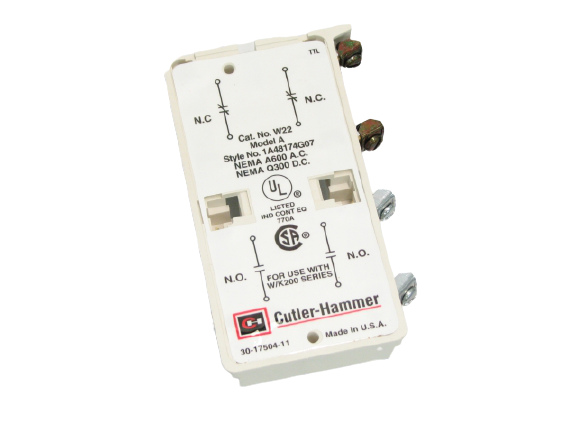 EATON CORPORATION CUTLER HAMMER W22 AUXILIARY CONTACT