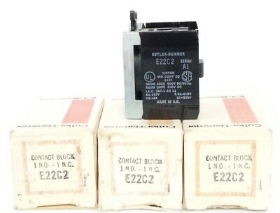 EATON CORPORATION CUTLER HAMMER E22-C2 CONTACT BLOCK
