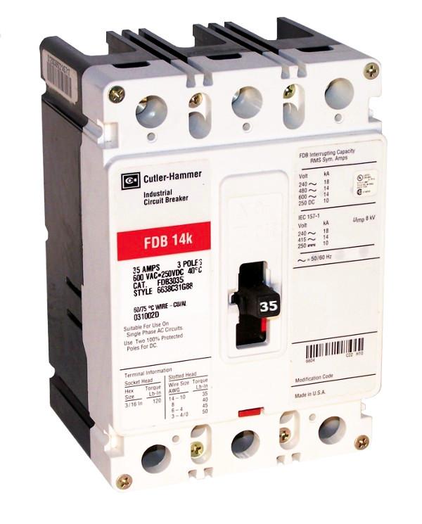 EATON CORPORATION CUTLER HAMMER FDB3050L CIRCUIT BREAKER