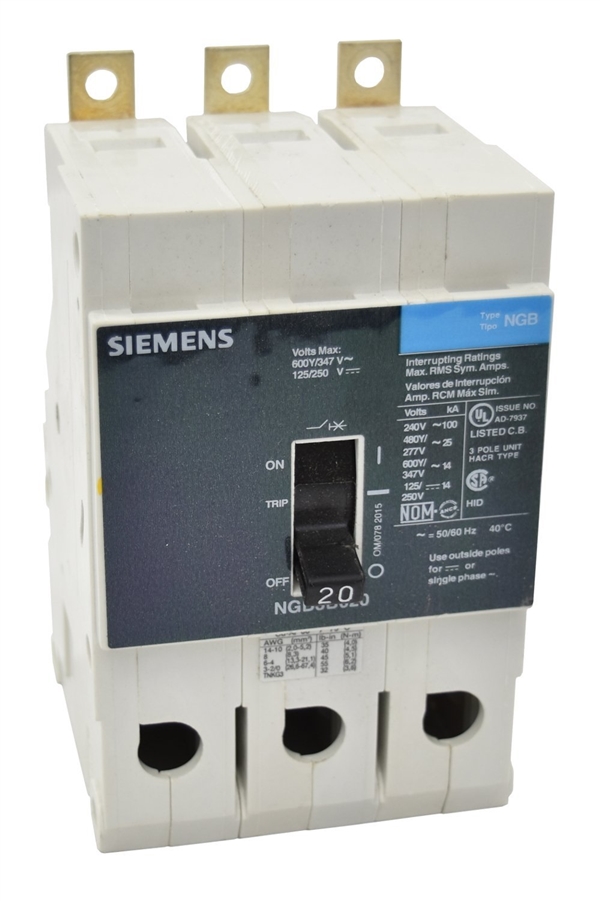SIEMENS ITE SIEMENS NGB3B020 CIRCUIT BREAKER