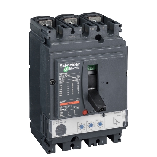 SCHNEIDER ELECTRIC LV429006 CIRCUIT BREAKER COMPACT NSX100N 100A 3 POLES