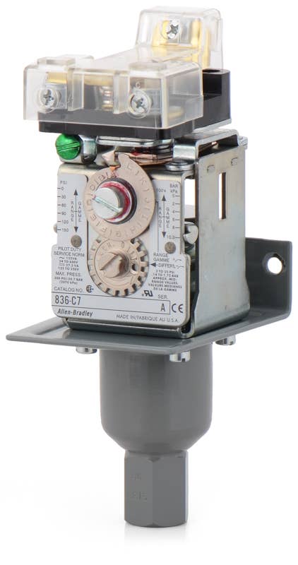ALLEN BRADLEY 836-C7 PRESSURE CONTROLS 836C7