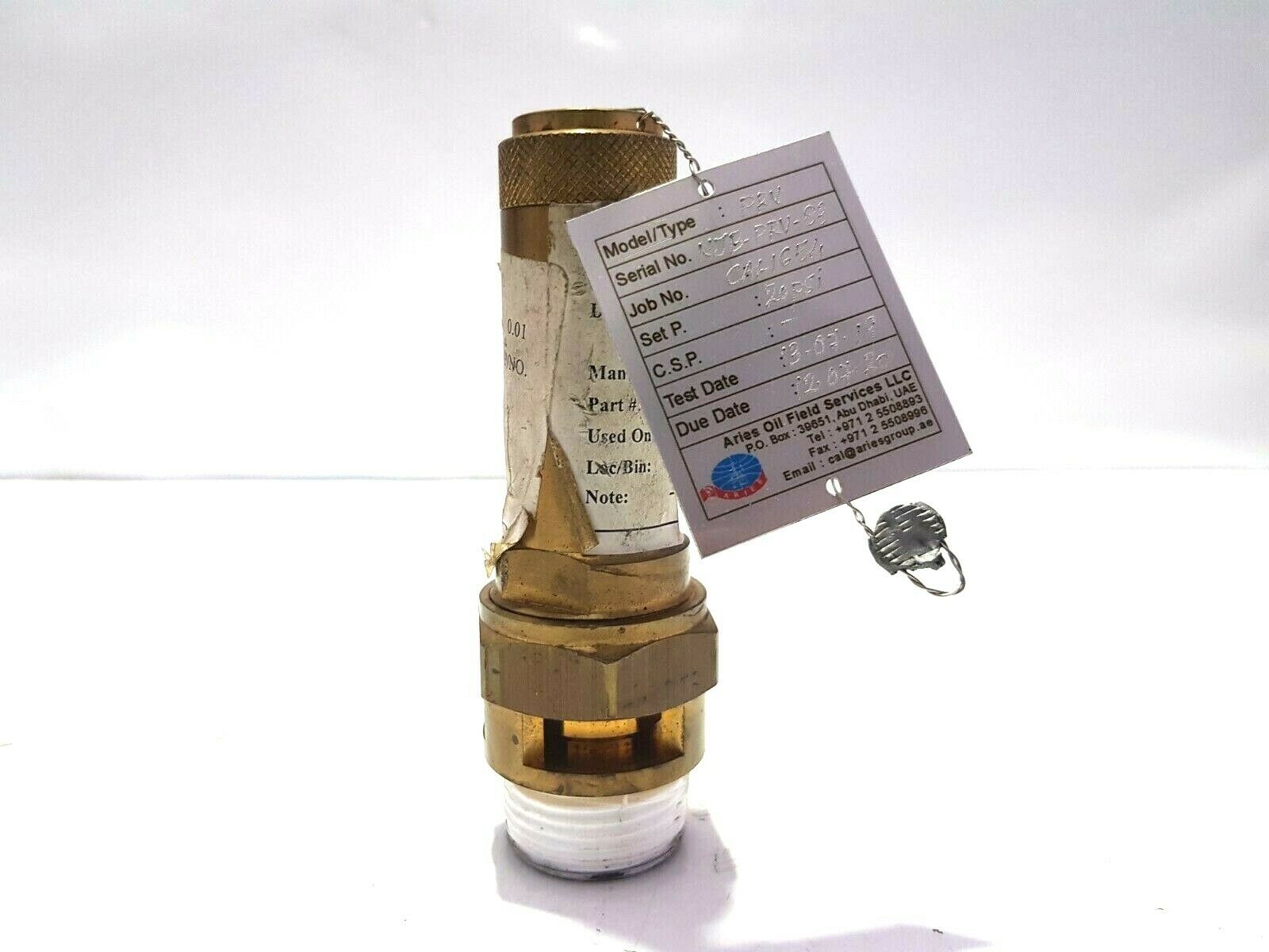 ARIES OIL FIELD SERVICES LLC PRV VALVE 20 PSI