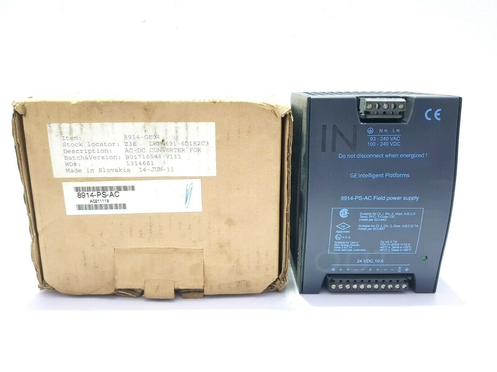 EATON 8914-PS-AC FIELD POWER SUPPLY MODULE VER: GE04