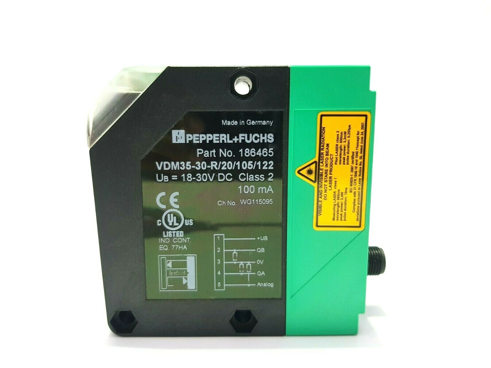 PEPPERL+FUCHS VDM35-30-R/20/105/122 DISTANCE SENSOR 186465