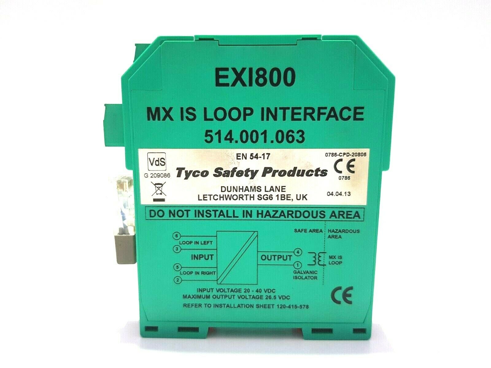 TYCO EXI800 LOOP INTERFACE MODULE 514.001.063