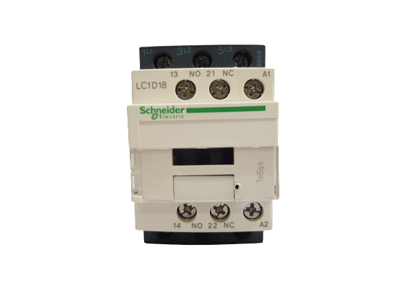 SCHEIDER ELECTRIC LC1D18 CONTACTOR 3 POLE AC 18A / LC1D-18