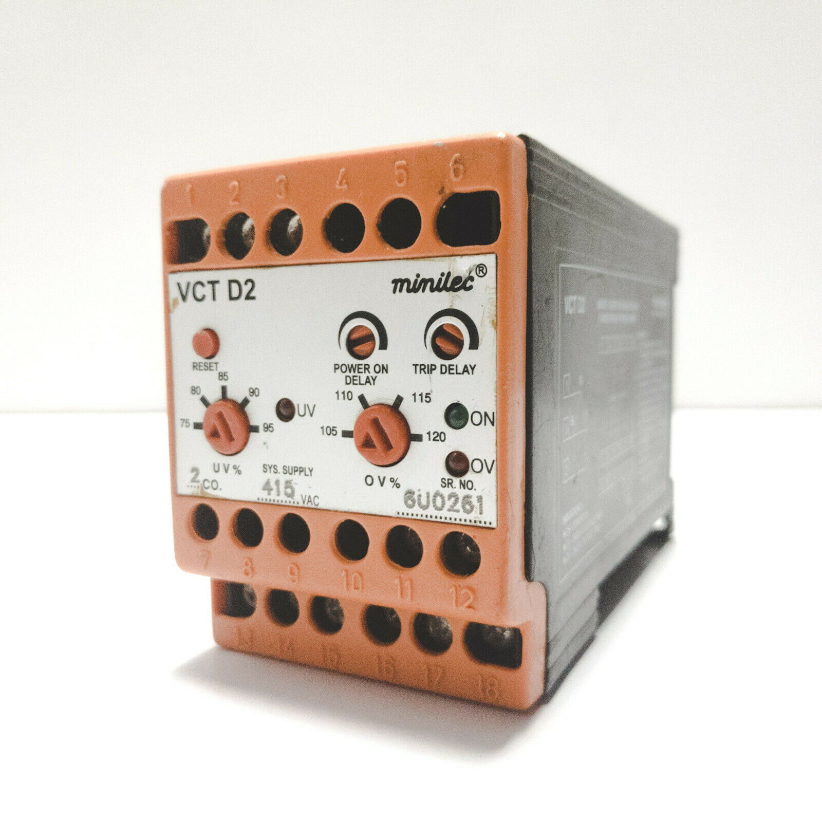 Minilec VCT D2 UnderOver Voltage Relay 3Phase 3Wire