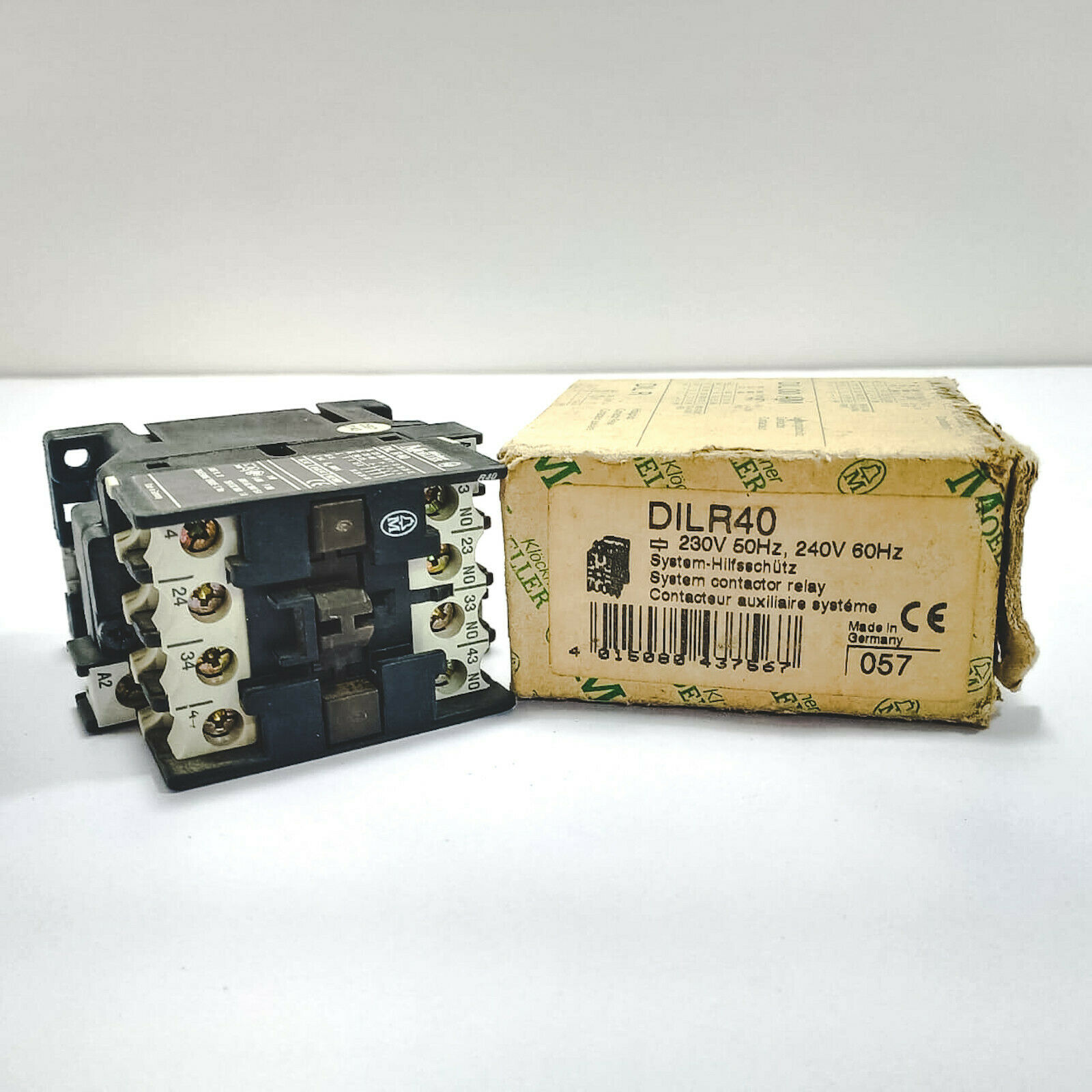 KLOCKNER MOELLER DIL-R-40-230V/50HZ/240V60HZ 4POLE Auxiliary Contactor