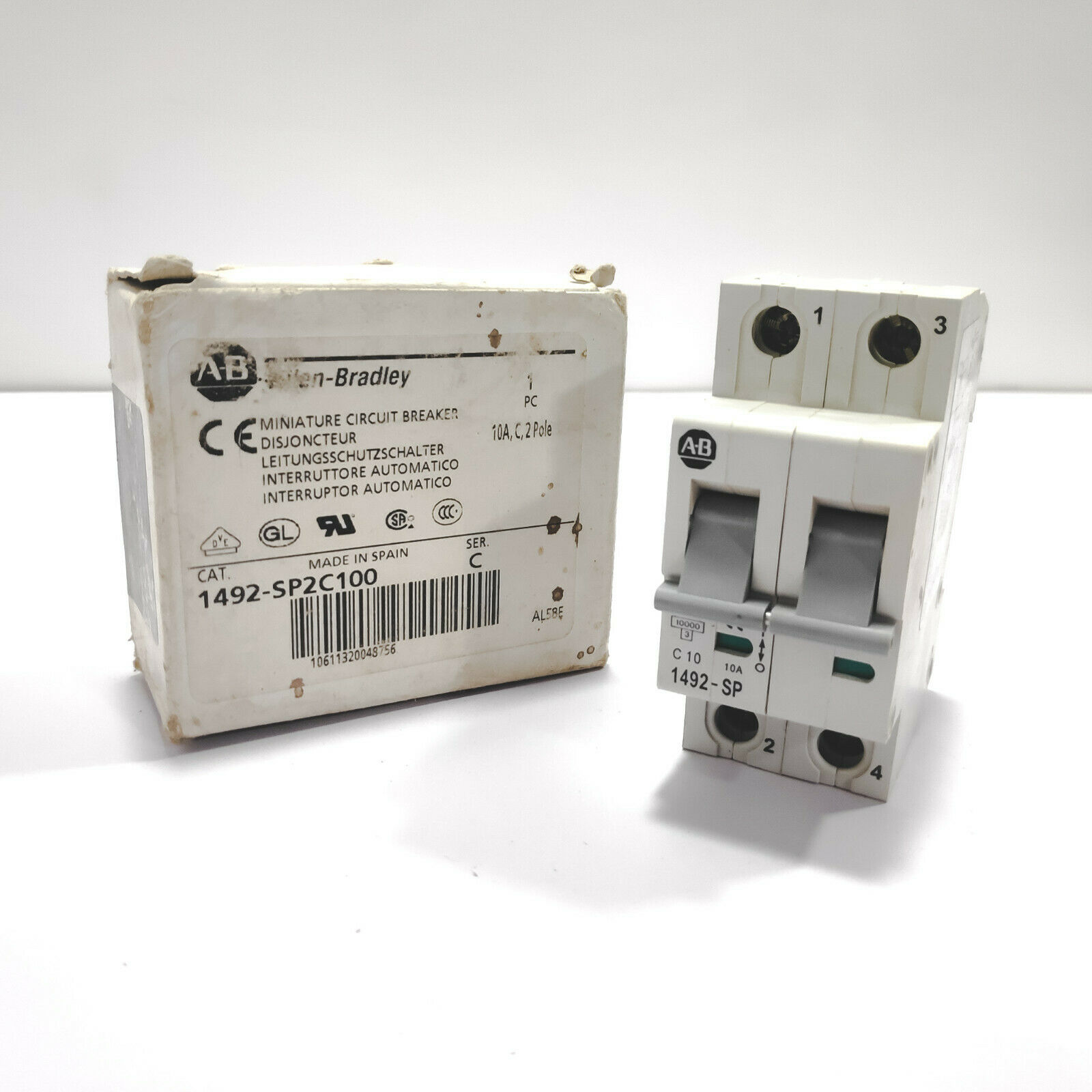ALLEN BRADLEY 1492-SP2C100 10 AMP (MCB) MINIATURE CIRCUIT BREAKER