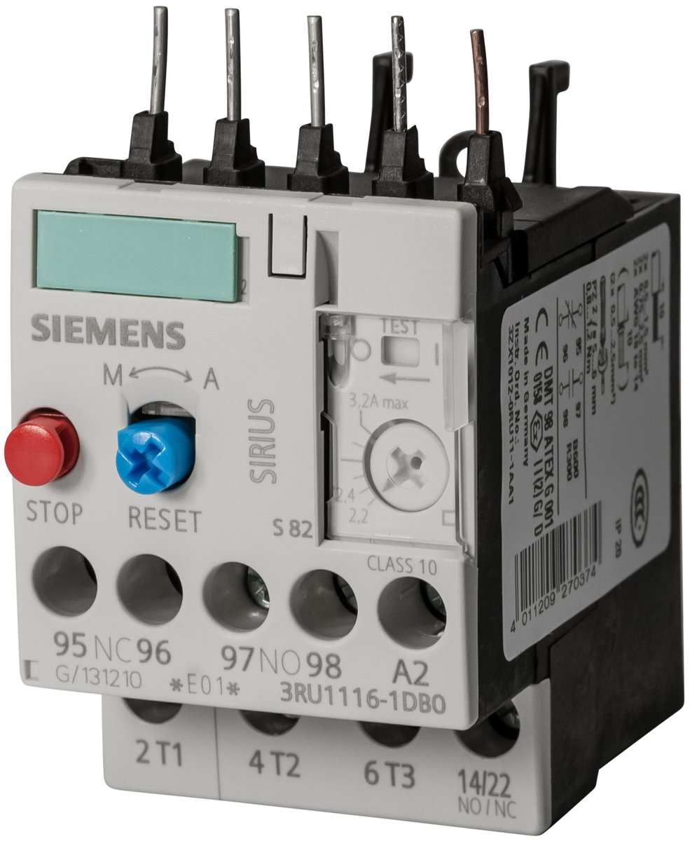 SIEMENS 3RU1116-1DB0 OVERLOAD RELAY