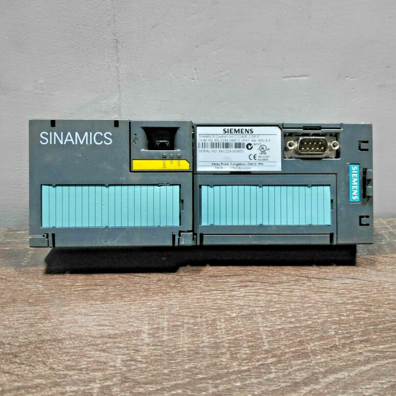 SIEMENS 6SL3244-0BB13-1PA1 SINAMICS CU240E-2 DP-F CONTROL UNIT