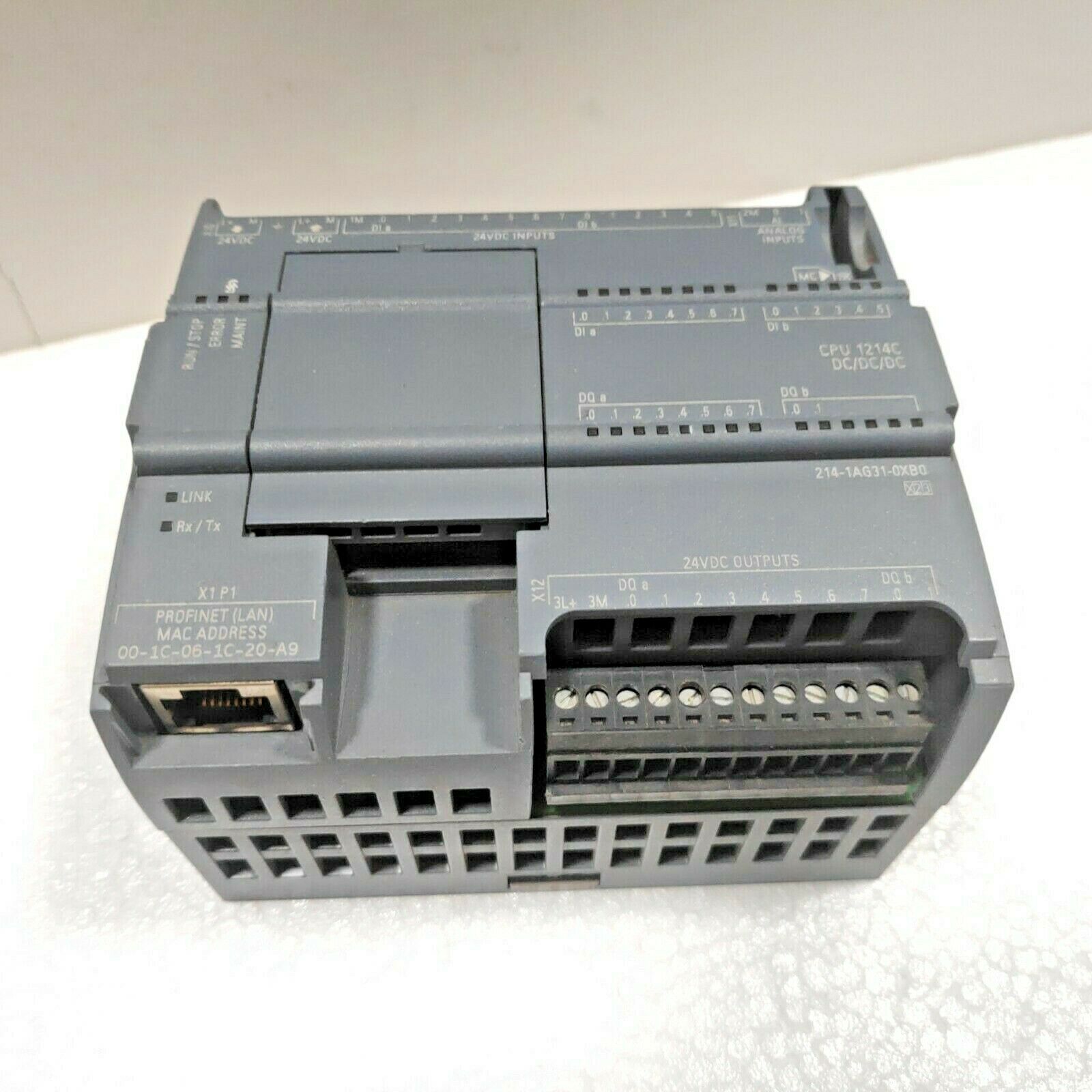 SIEMENS 6ES7214-1AG31-0XB0 SIMATIC S7-1200 CPU 1214C DC/DC/DC PLC CPU