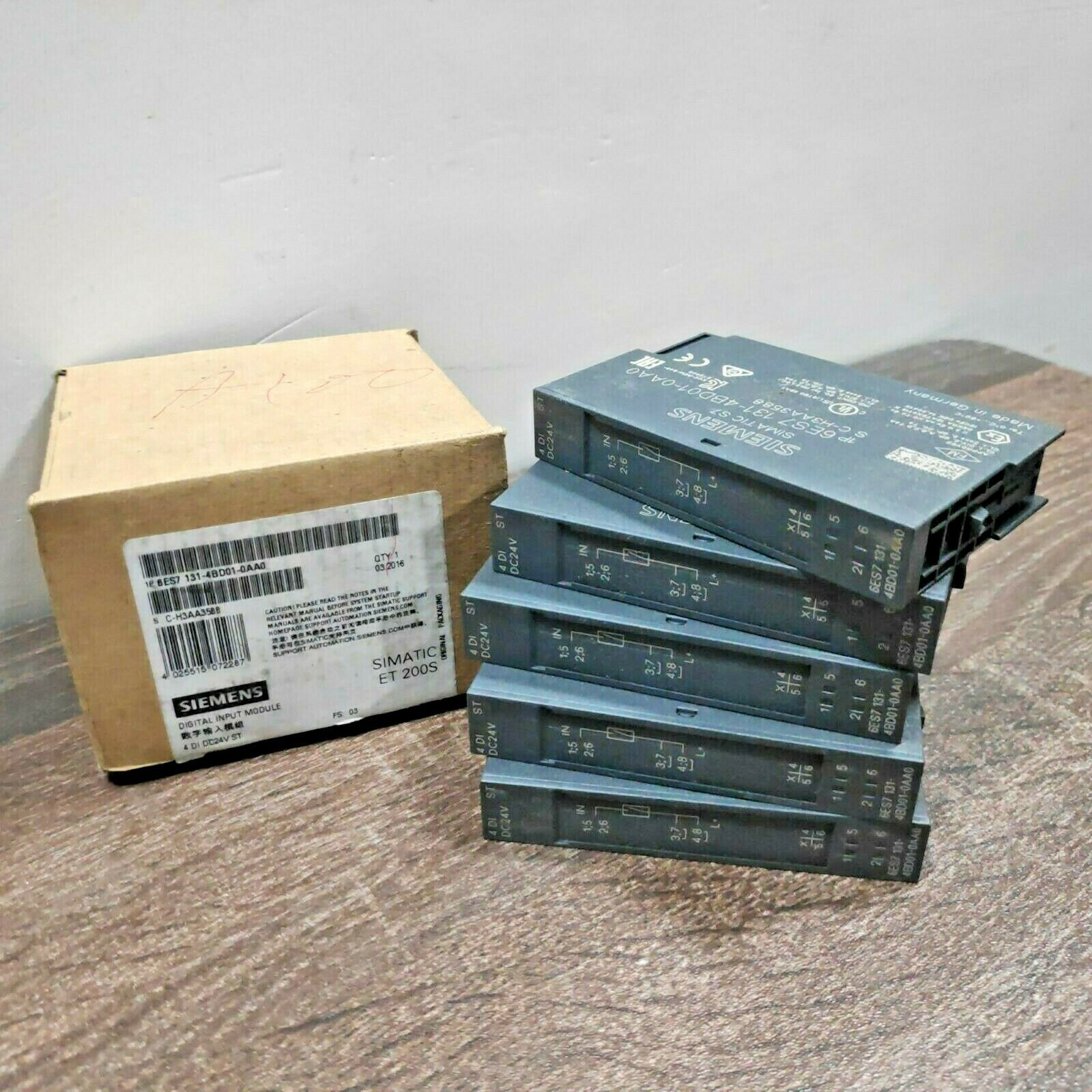SIEMENS 6ES7131-4BD01-0AA0 DIGITAL INPUT MODULE FOR SIMATIC ET200S (PACK OF 5PCS)