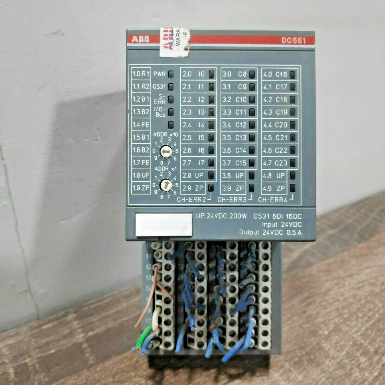 ABB 1SAP220500R0001 DC551-CS31 BUS MODULE WITH 1SAP210600R0001 TU551-CS31 BUS TERMINAL UNIT