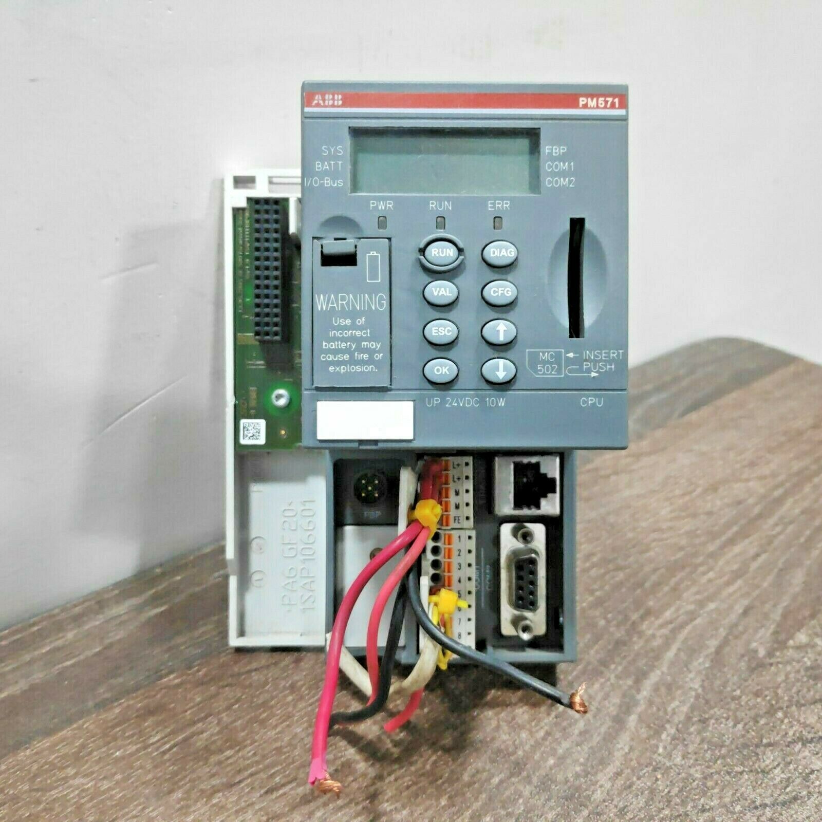 ABB 1SAP130100R0100 PM571 PLC CPU WITH 1SAP111100R0170 TB511-ETH CPU TERMINAL BASE