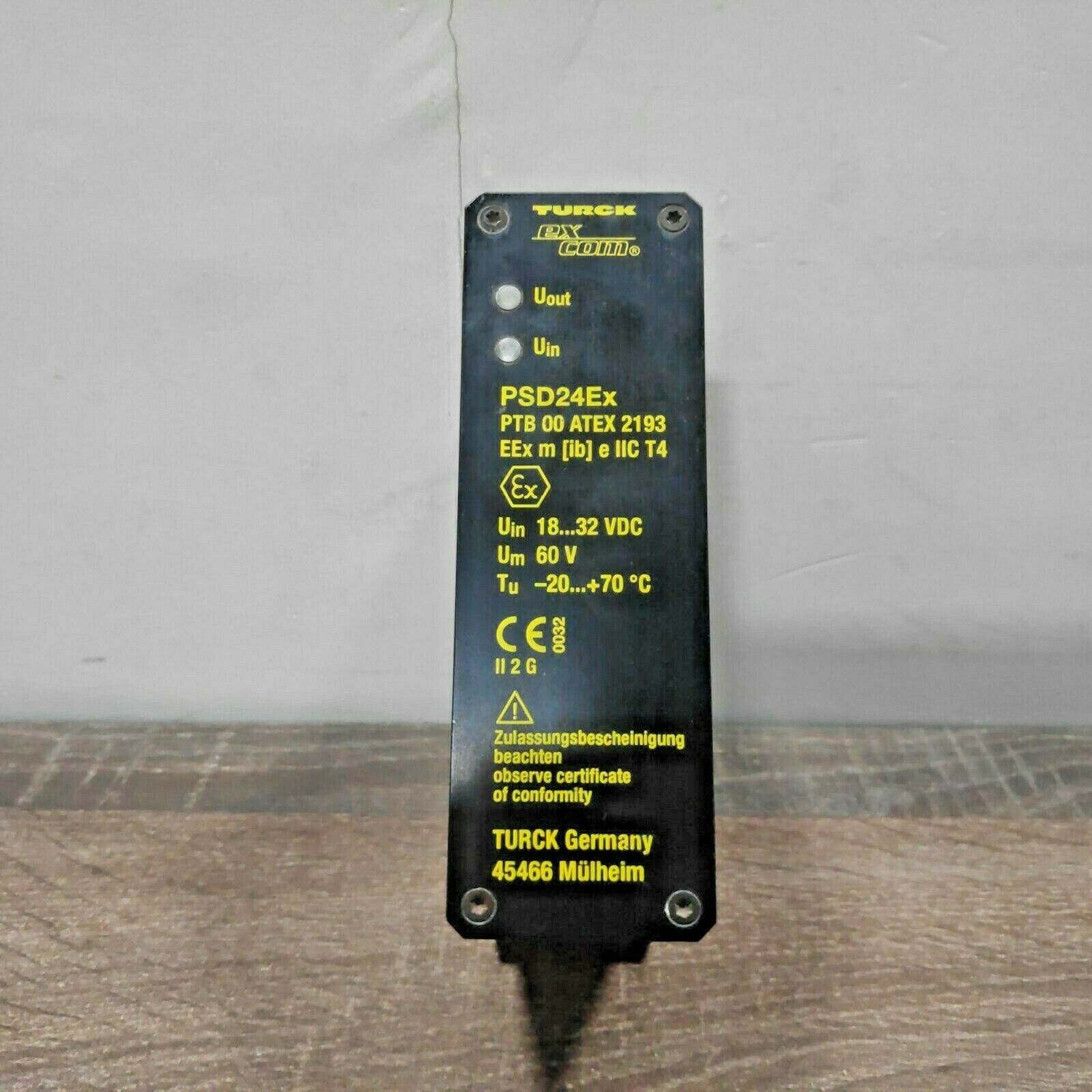 TURCK PSD24EX EXCOM POWER SUPPLY MODULE 24VDC 60W OUTPUT ZONE-1 IP50 