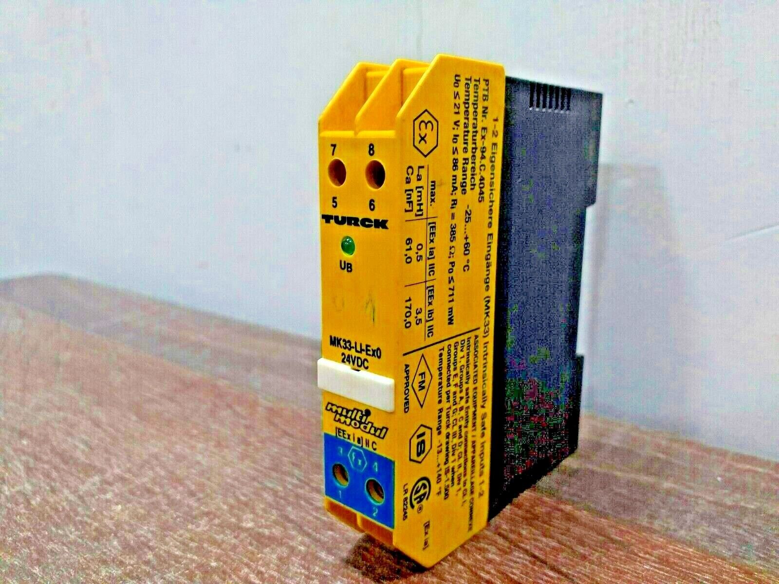 TURCK MK33-LI-EX0/24VDC SAFETY MODULE ISOLATING 24VDC 20 MA RL 500