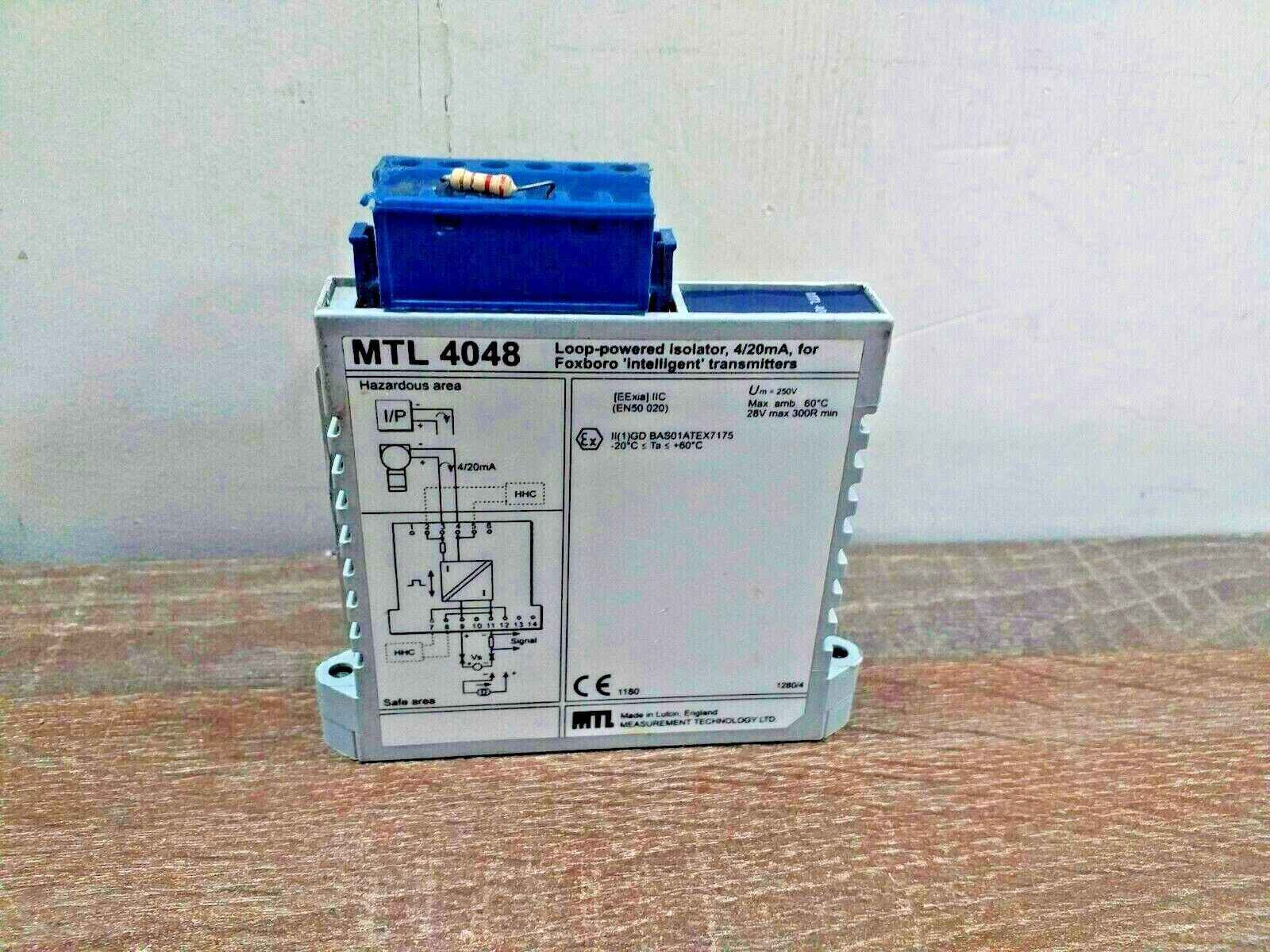 MTL MTL4048 ISOLATOR LOOP POWERED LEGACY MTL4000 SERIES 4/20 MA FOR FOXBORO INTELLIGENT TRANSMITTERS