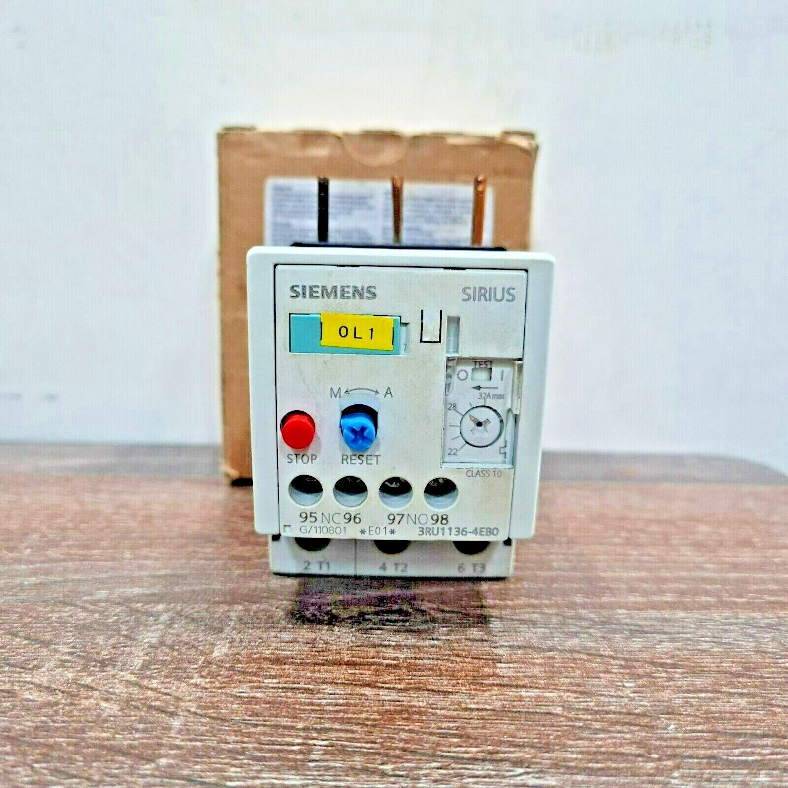 SIEMENS 3RU1136-4EB0 OVERLOAD RELAY