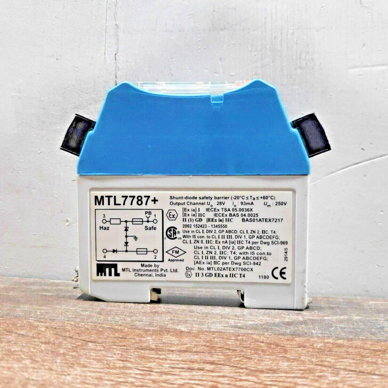 MTL MTL7787+ SAFETY BARRIER MTL7700 SERIES SHUNT-DIODE 28 VOLT +VE 300 OHM DIODE RETURN