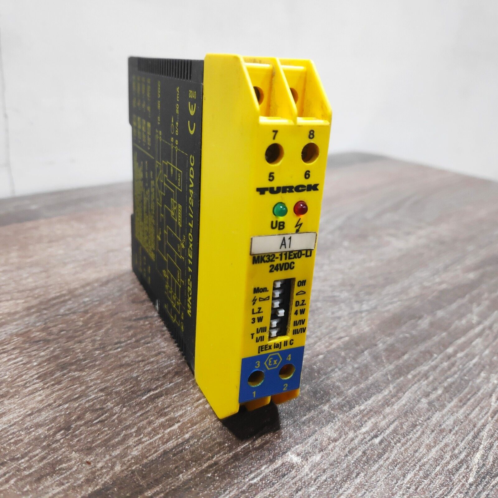 TURCK MK32-11EX0-LI/24VDC PT100 SERIES MEASURING AMPLIFIER SINGLE CHANNEL 24VDC 50MA 4-ADJUSTABLE MEASURING RANGES
