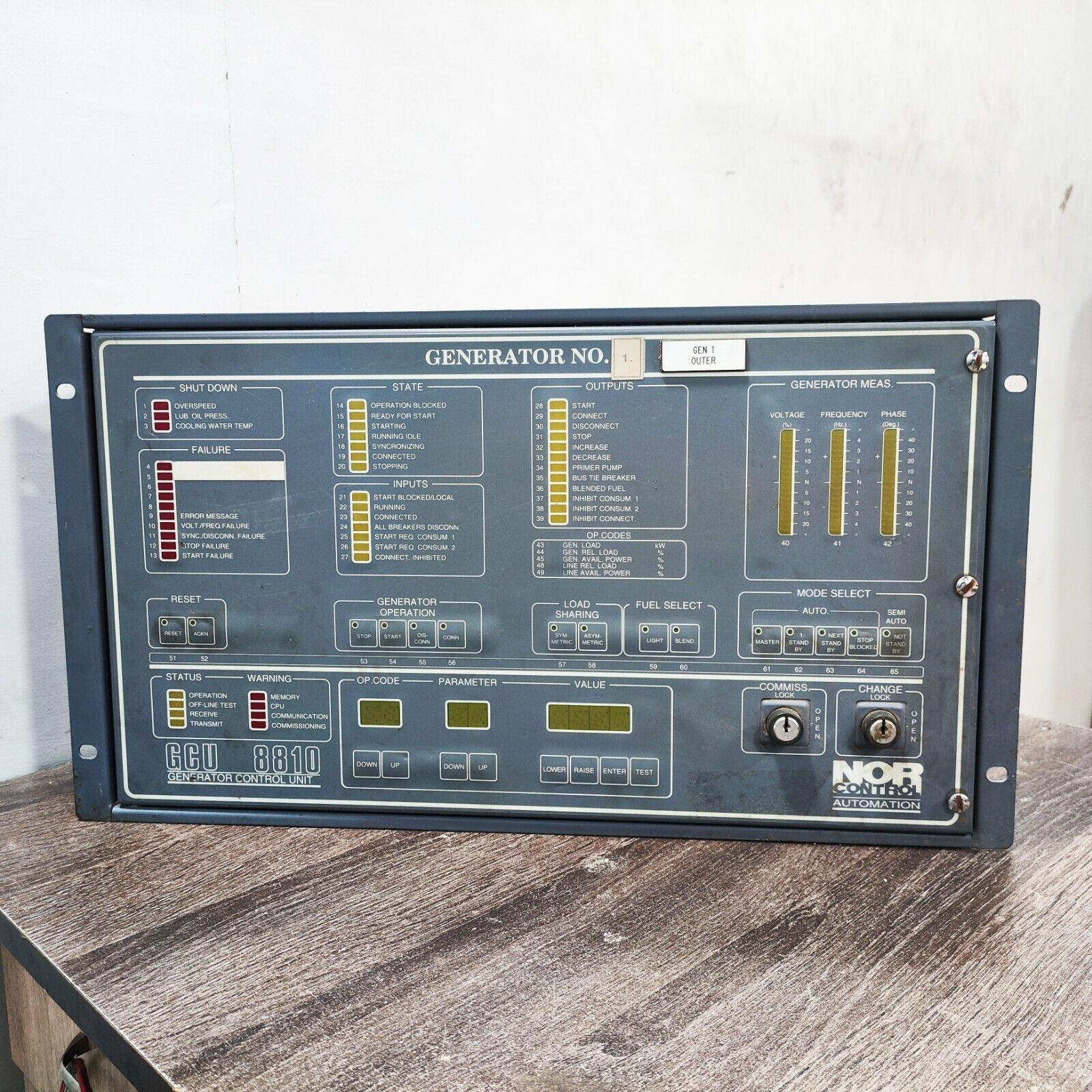 NOR CONTROL AUTOMATION GCU 8810 GENERATOR CONTROL UNIT