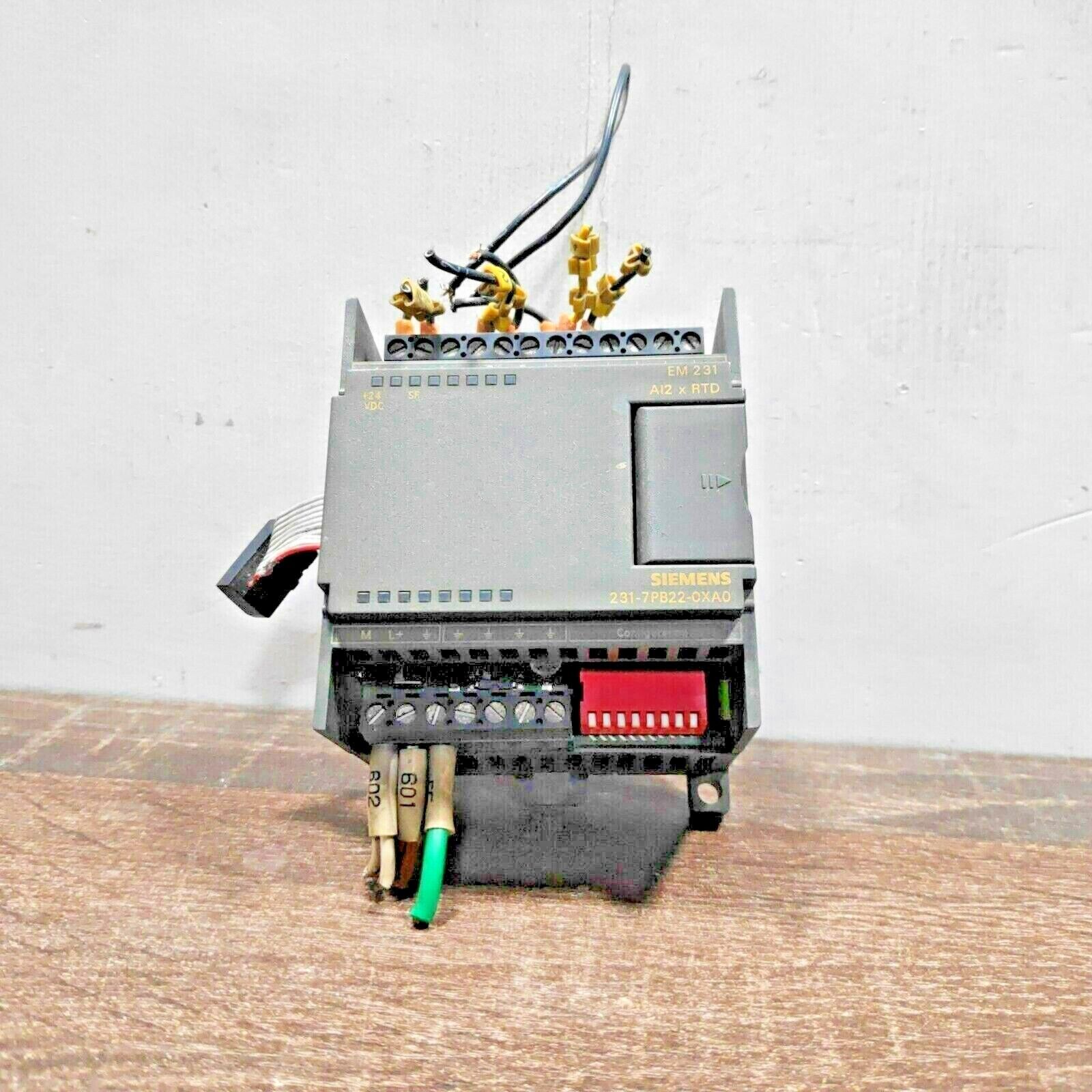 SIEMENS 6ES7231-7PB22-0XA0 SIMATIC S7 SERIES 2 POINTS ANALOGUE INPUT MODULE RTD INPUT 60MA LOAD 87MA BACKPLANE BUS