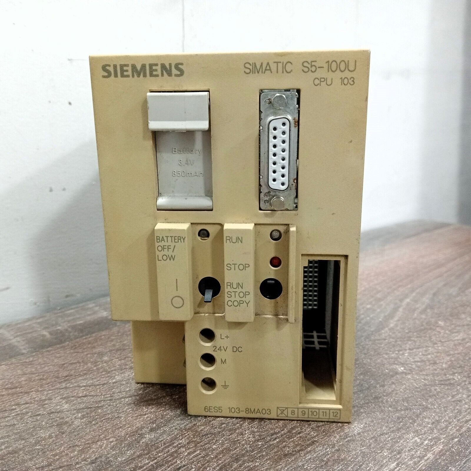 SIEMENS 6ES5103-8MA03 SIMATIC S5 CENTRAL PROCESSING UNIT MODULE FOR S5-100U