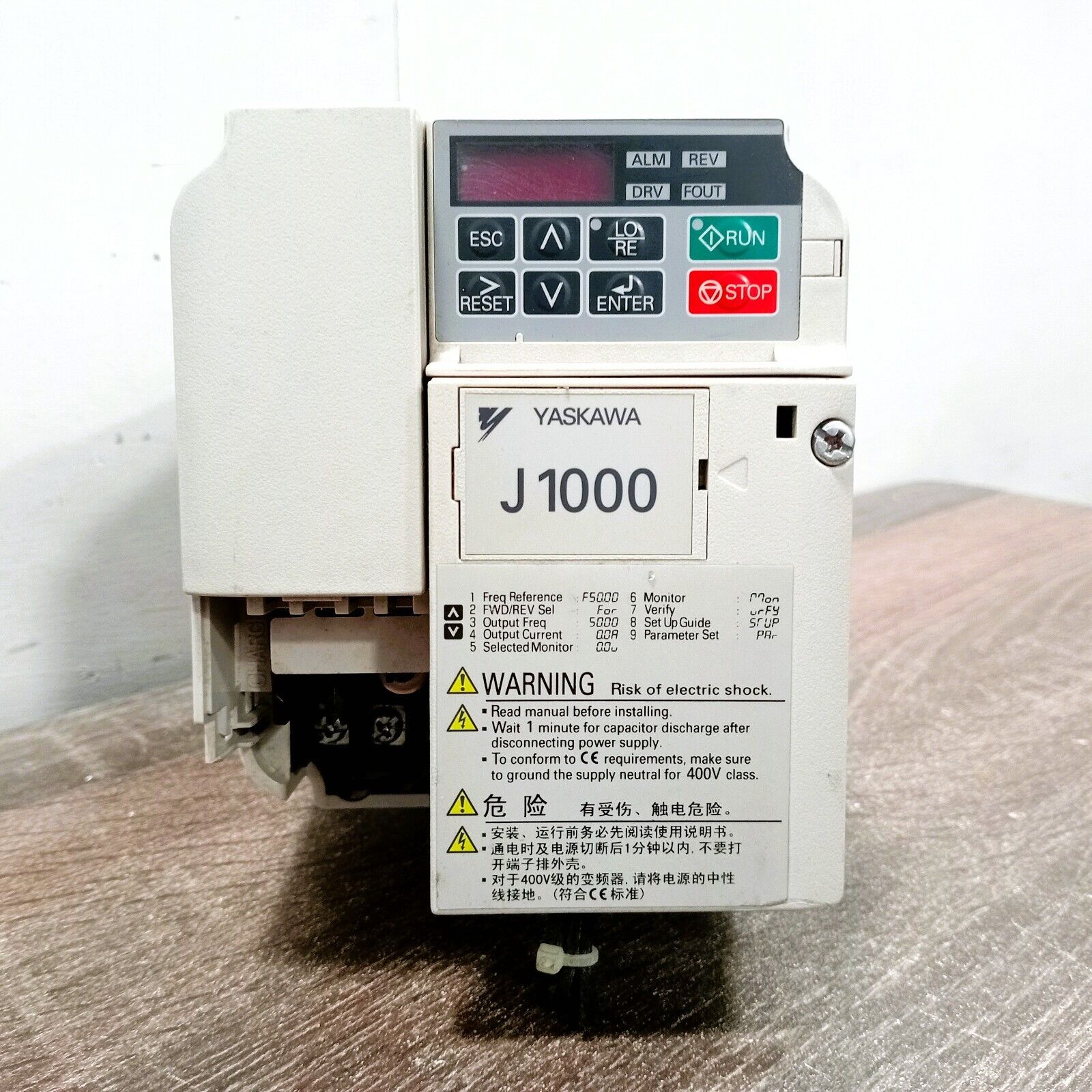 YASKAWA CIMR-JBBA0006BAA J1000 AC DRIVE CIMR SERIES 1.1KW/0.75KW 1HP