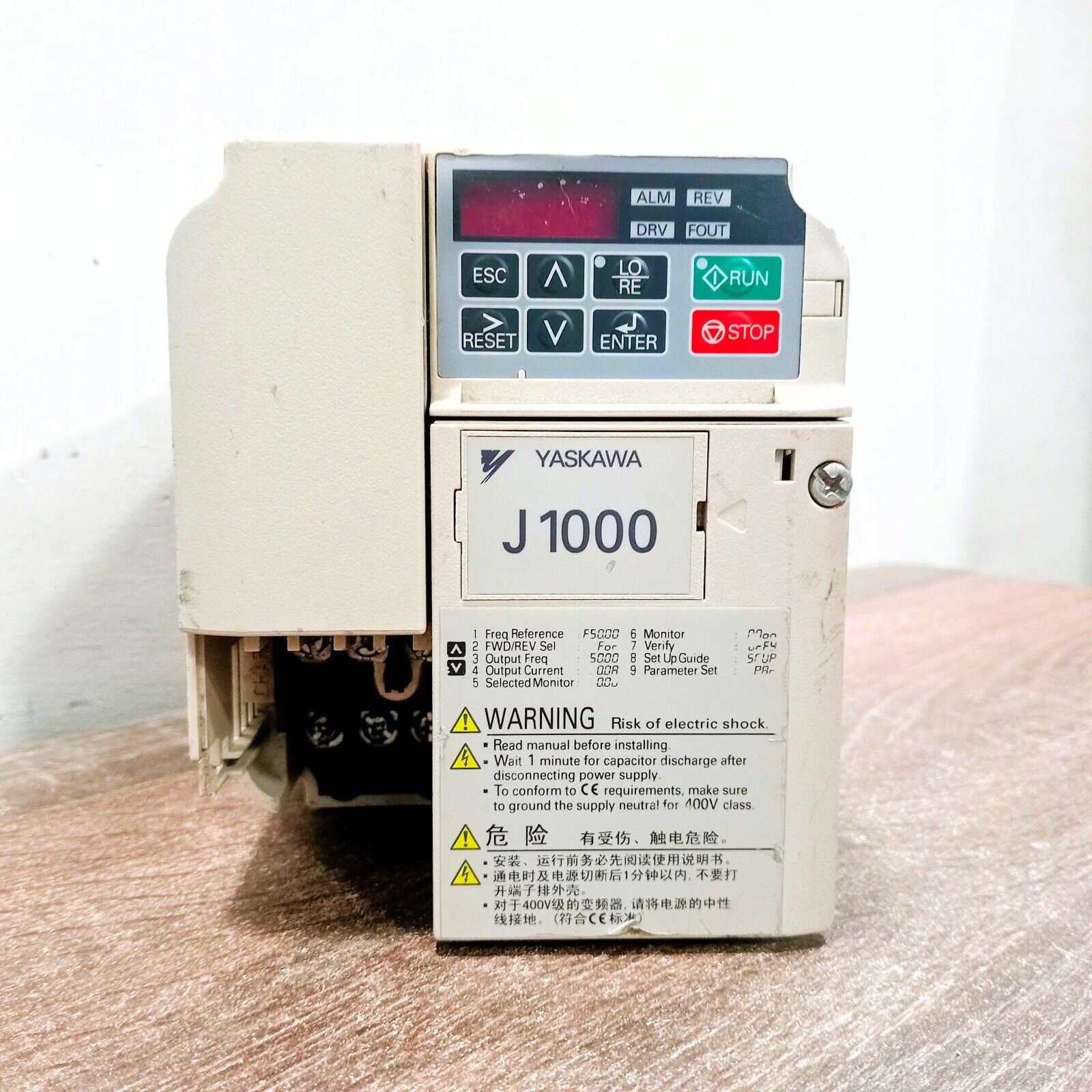 YASKAWA CIMR-JBBA0010BAA J1000 AC DRIVE CIMR SERIES 2.2KW/1.5KW 2HP