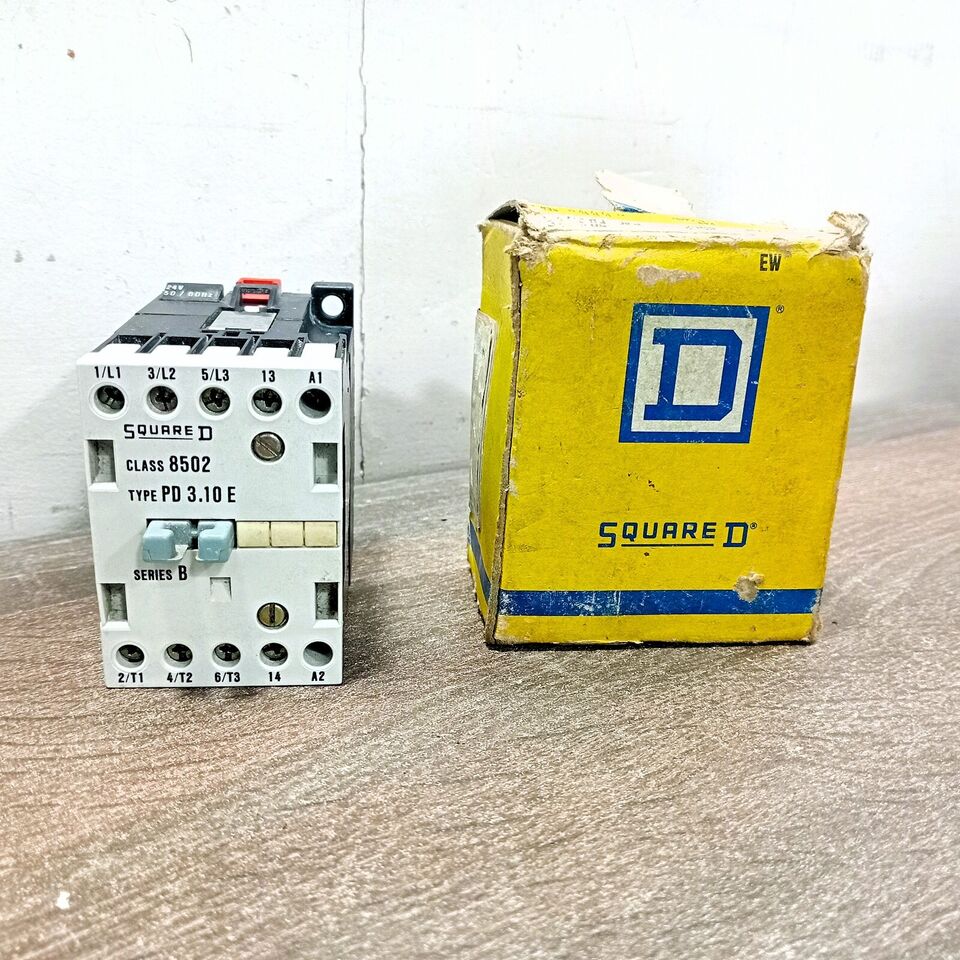 SQUARE D 8502 PD3.10E 220V 50/60HZ CONTACTOR 20 AMP 3 POLE 660 VAC COIL: 220 VAC 50/60 HZ