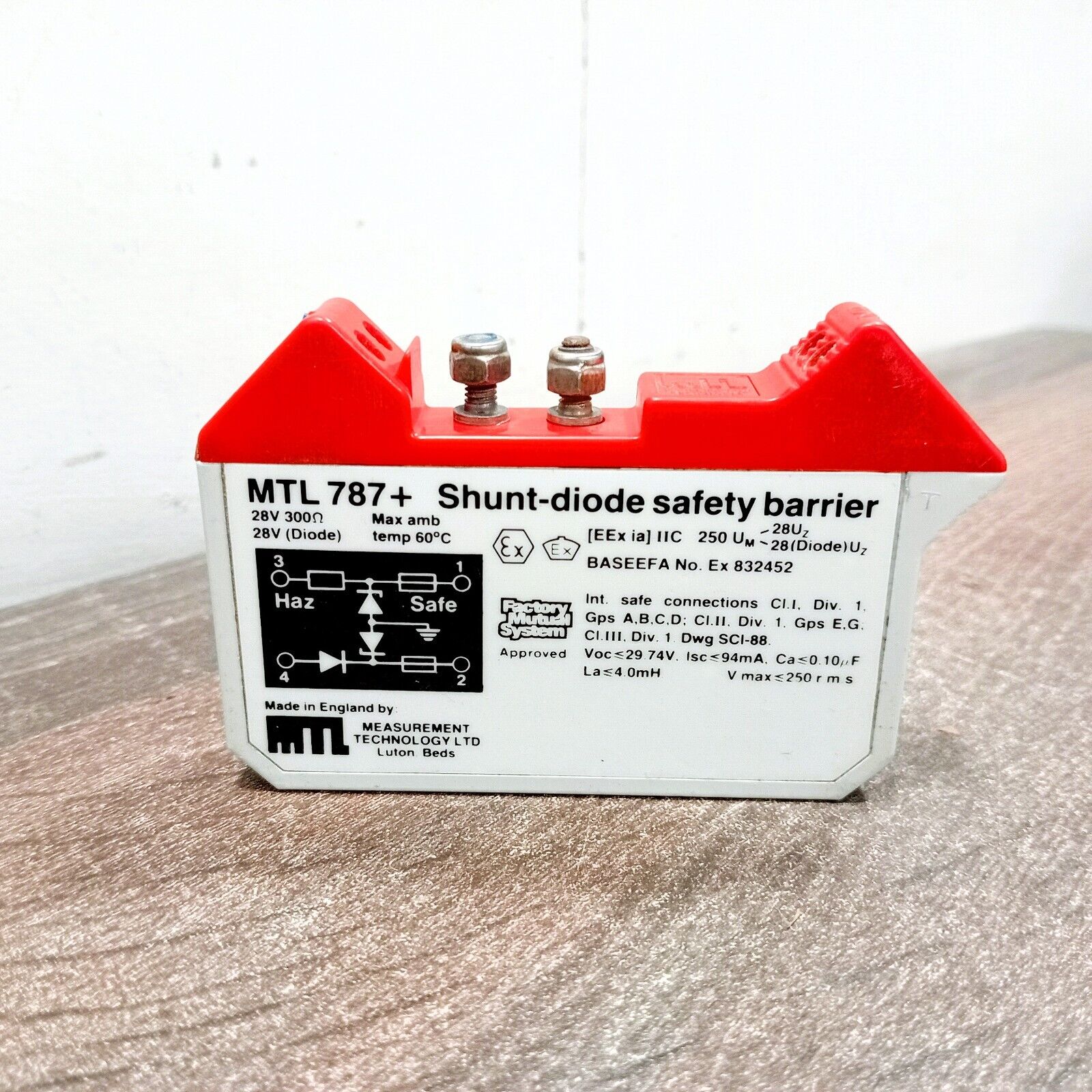 MTL MTL787+ SAFETY BARRIER SHUNT DIODE 94MA 300OHM 28V POS REPL MTL7787+