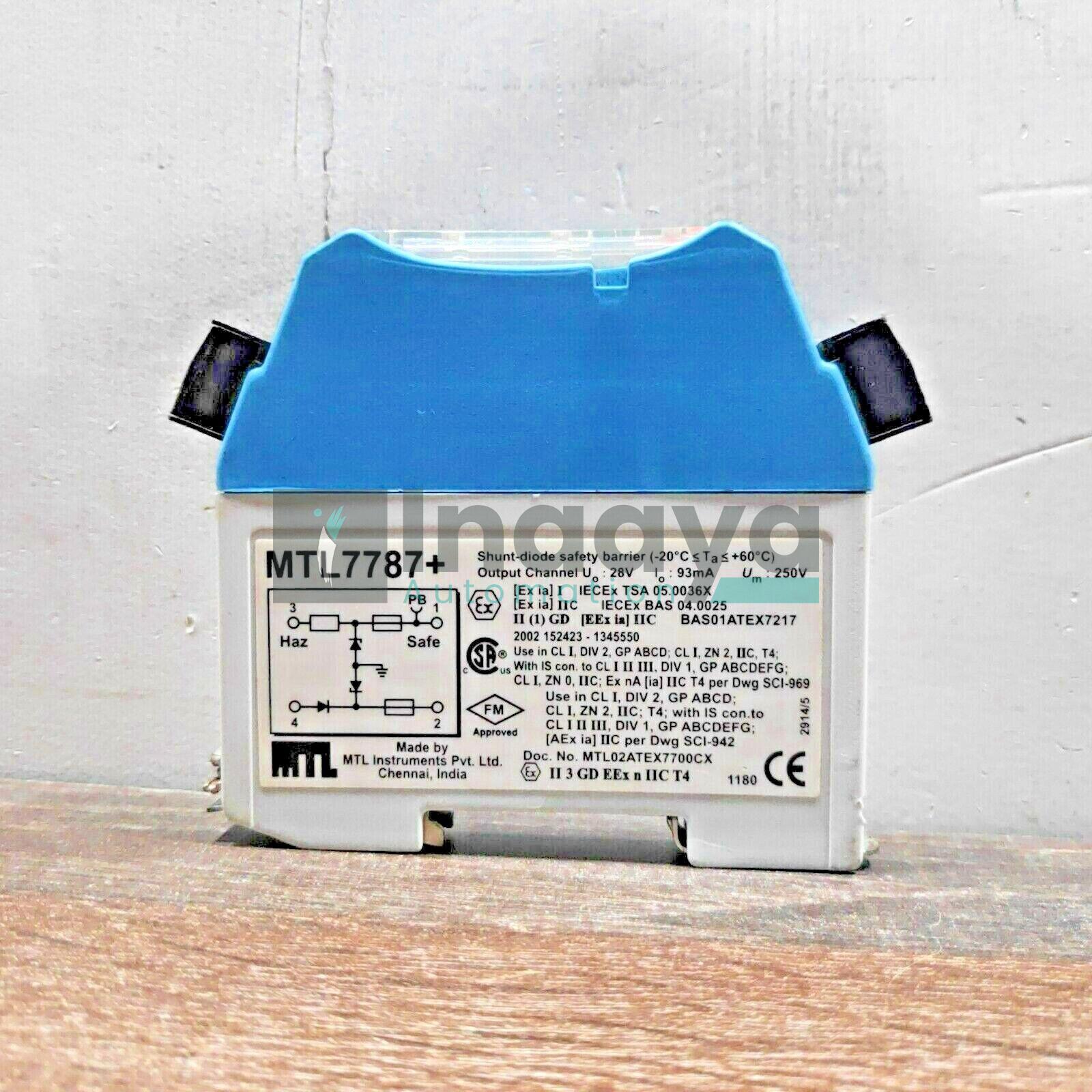 MTL MTL7787+ SAFETY BARRIER MTL7700 SERIES SHUNT-DIODE 28 VOLT +VE 300 OHM DIODE RETURN