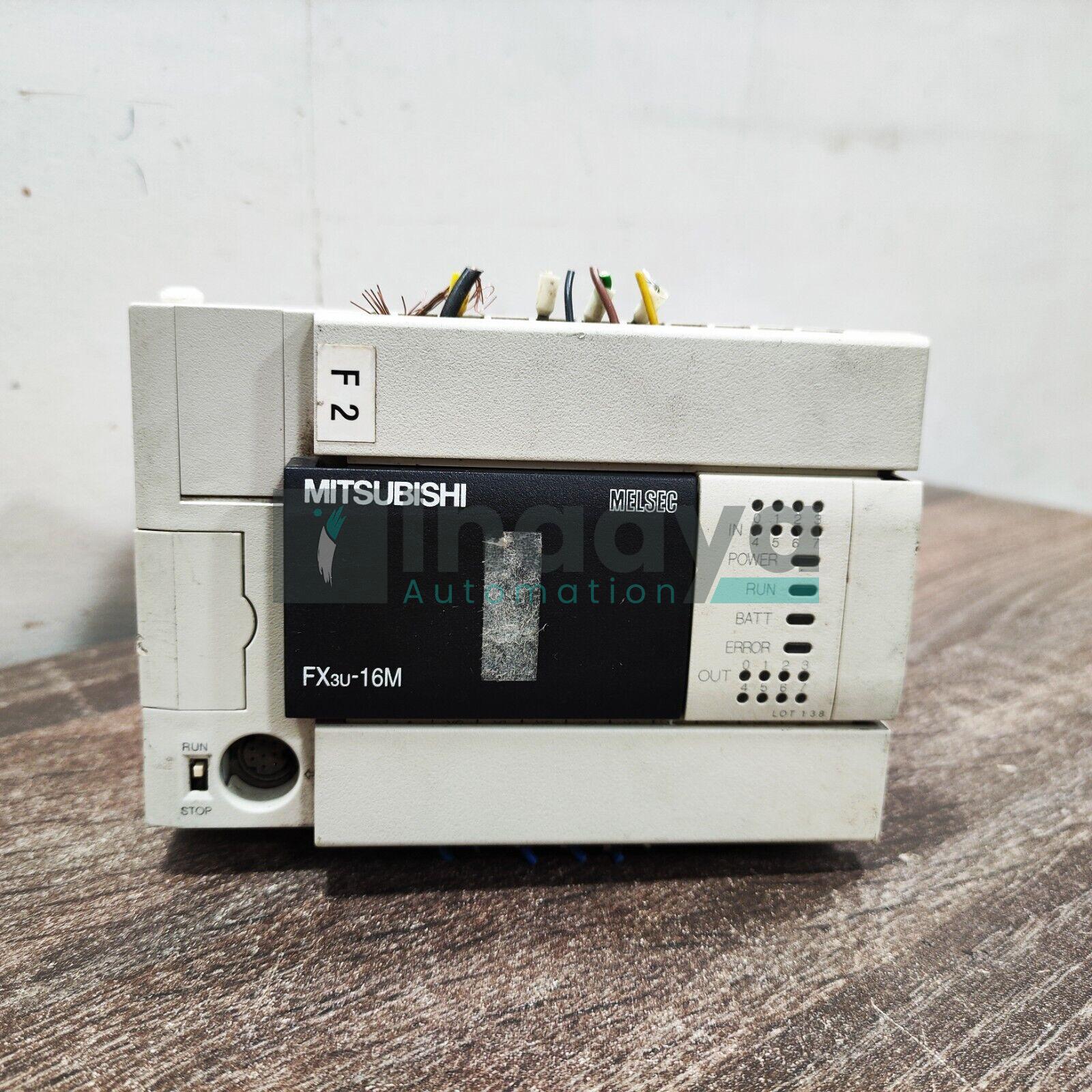 MITSUBISHI FX3U-16MT/ES-A PLC MODULE 100-240VAC INPUT 8 INPUTS 8 OUTPUTS