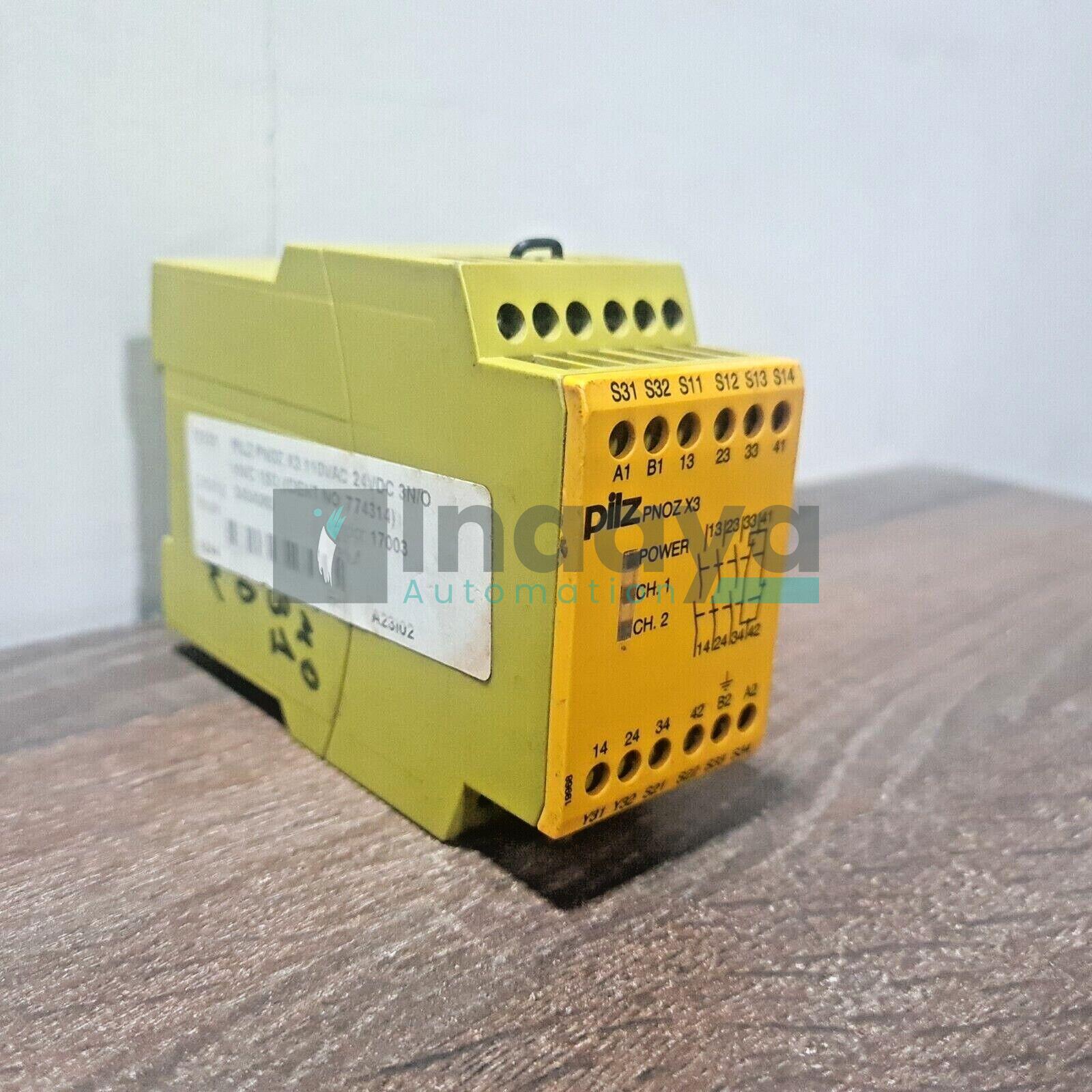 PILZ PNOZ-X3-110VAC-24VDC-3N/O-1N/C-1SO SAFETY RELAY