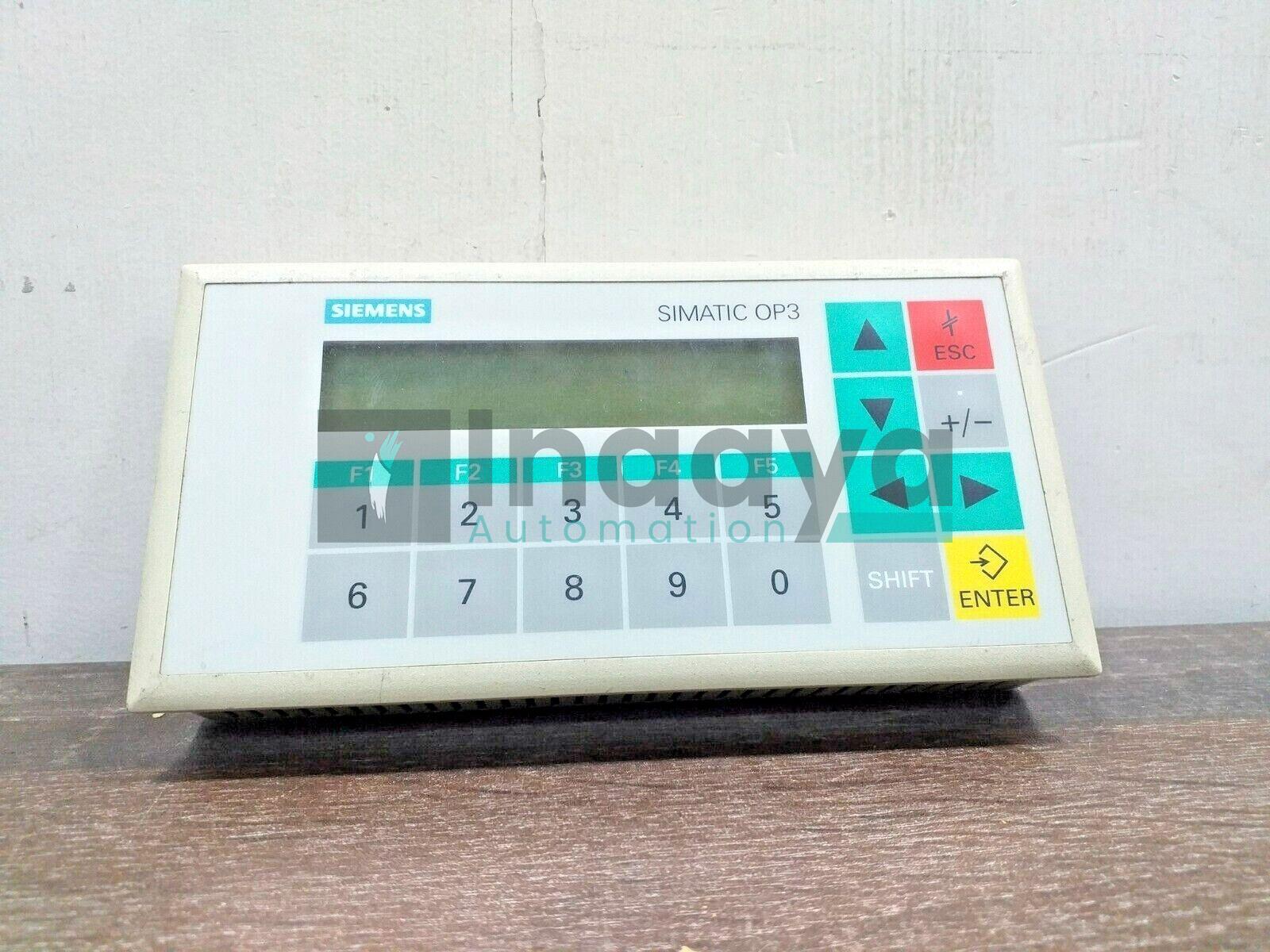 SIEMENS 6AV3503-1DB10 SIMATIC OP3 BACKLIT LCD HMI